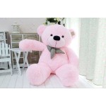5 Feet Pink Big Smile Bow Teddy Bear